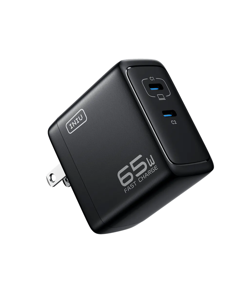 iniu-i624-65w-dual-port-gan-wall-charger-simultaneous-fast-charging-for-phones-t image 1