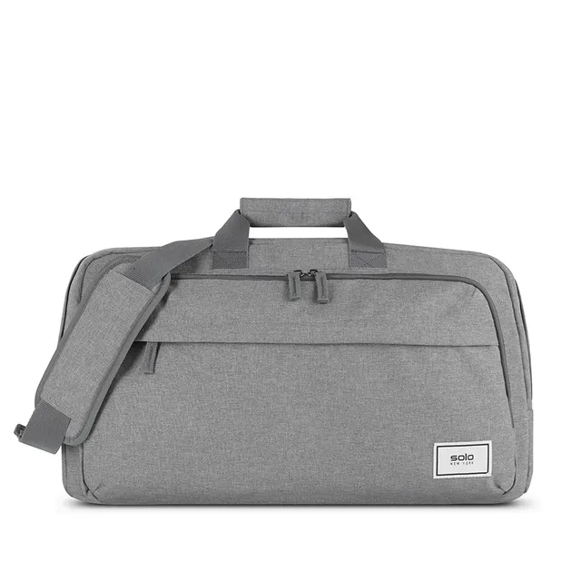 solo-new-york-re-move-duffel-recycled-pet-heathered-grey-bag-with-luggage-handle image 1
