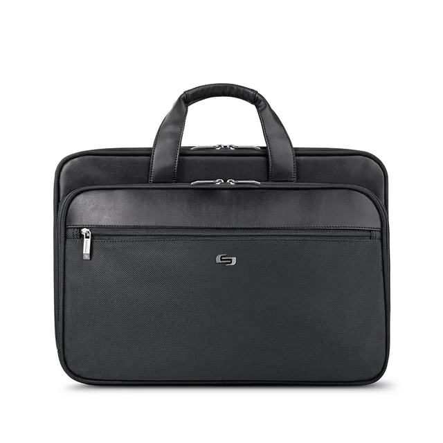 solo-new-york-paramount-retractable-strap-briefcase-sgb300-4-16-padded-laptop-br image 1