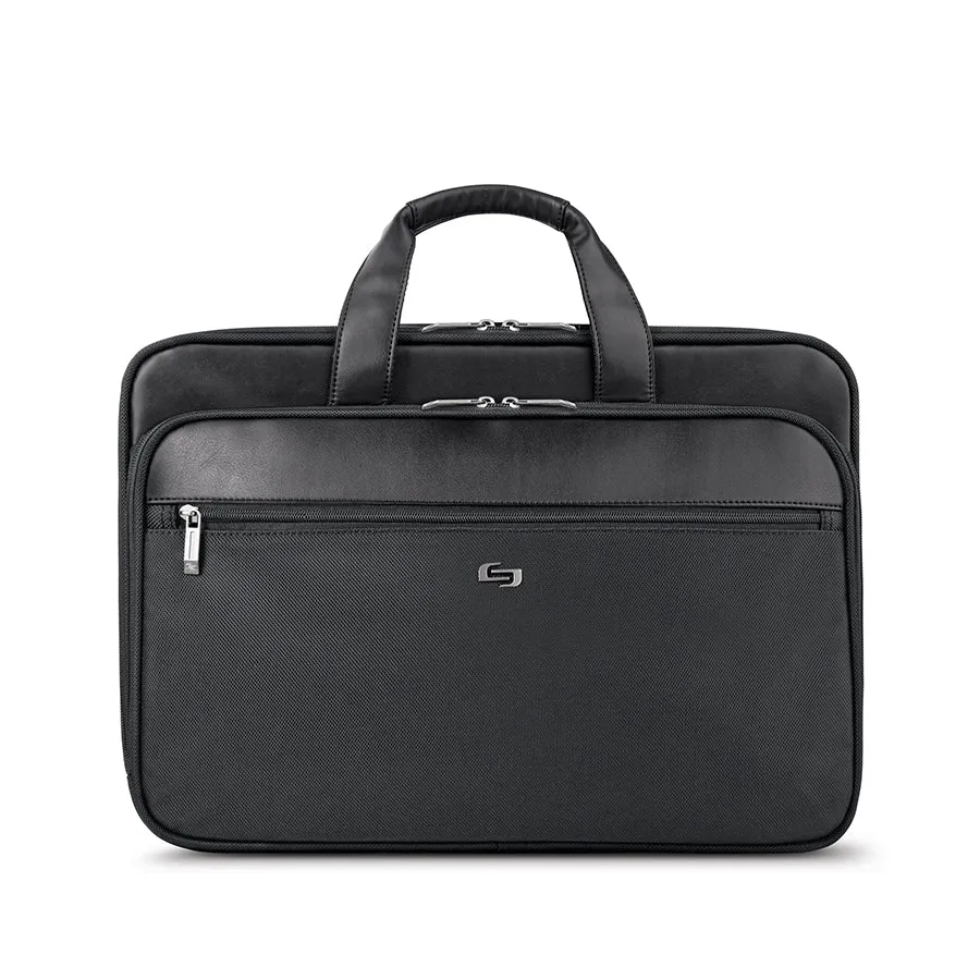 solo-new-york-paramount-retractable-strap-briefcase-sgb300-4-16-padded-laptop-br image 1