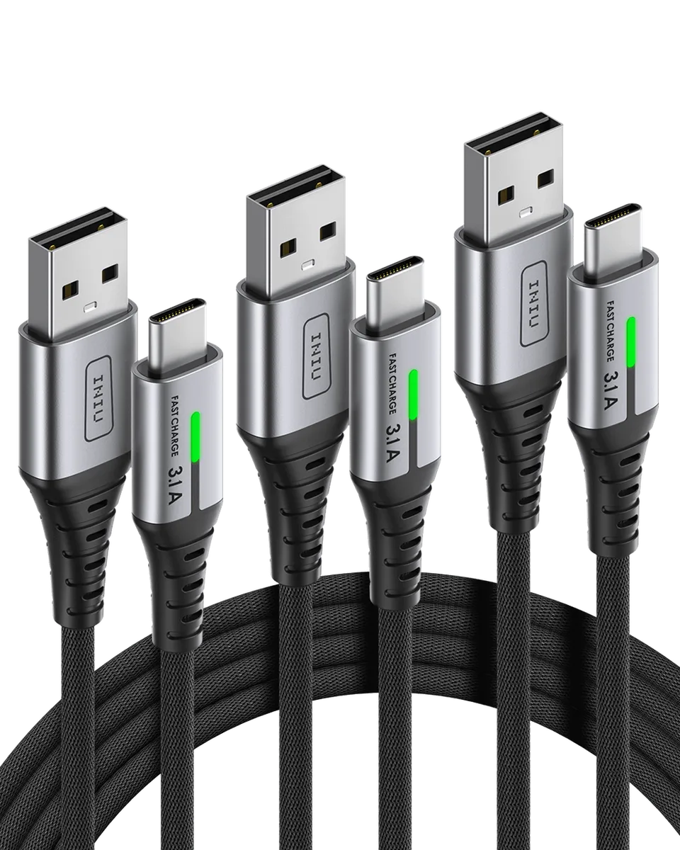 iniu-d5c-qc3-0-fast-charging-usb-type-c-cable-3-pack-1-6ft-6-6ft-x2-3-1a-nylon-b image 1