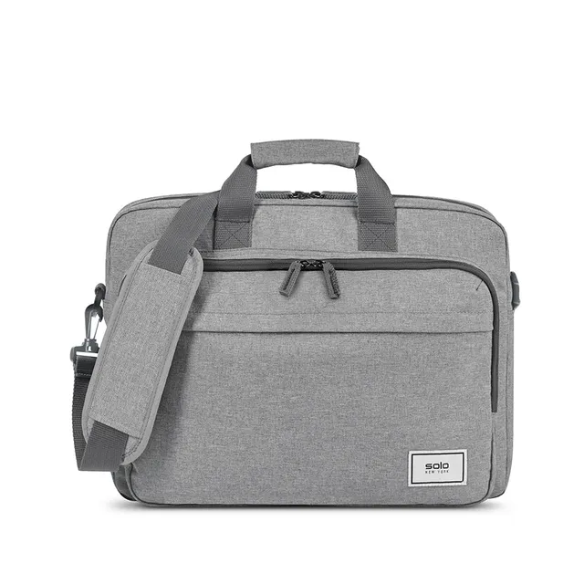 solo-new-york-re-new-briefcase-recycled-pet-heathered-grey-15-6-laptop-briefcase image 1
