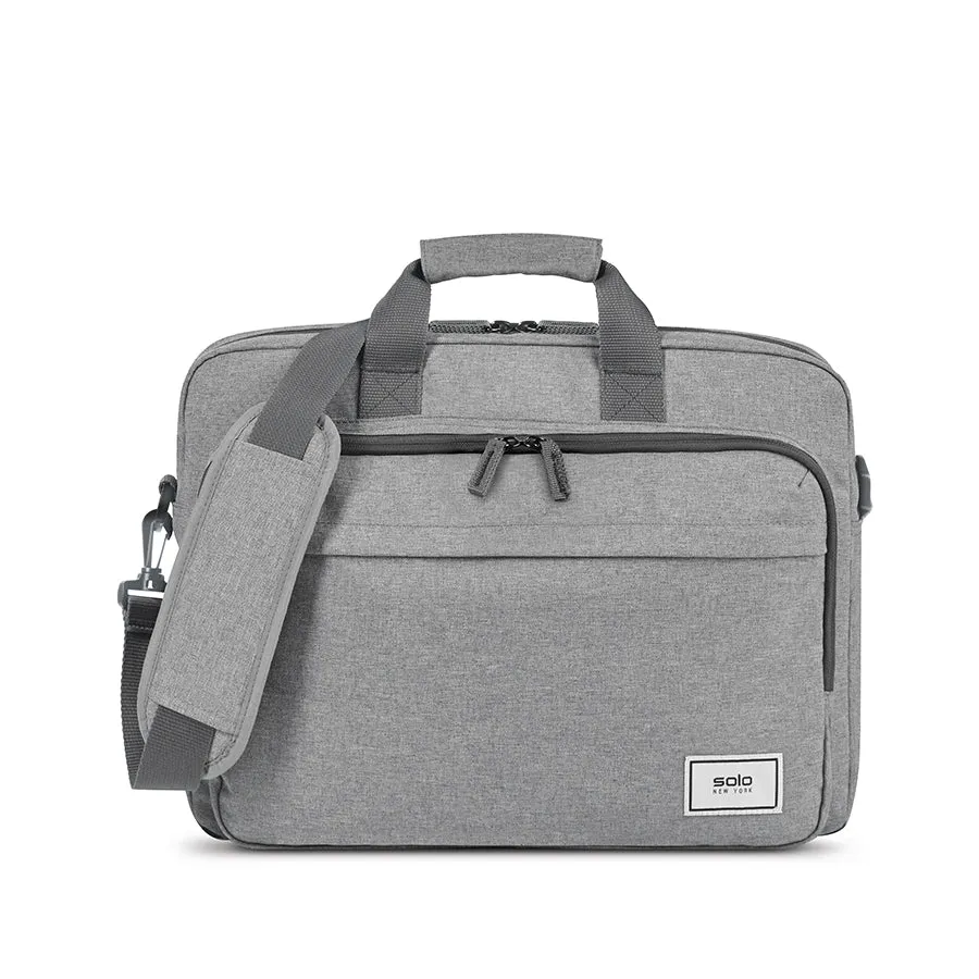 solo-new-york-re-new-briefcase-recycled-pet-heathered-grey-15-6-laptop-briefcase image 1