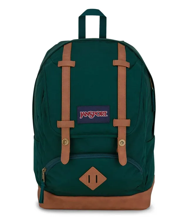 jansport-cortlandt-15-inch-laptop-backpack-with-vegan-leather-bottom-deep-junipe image 1