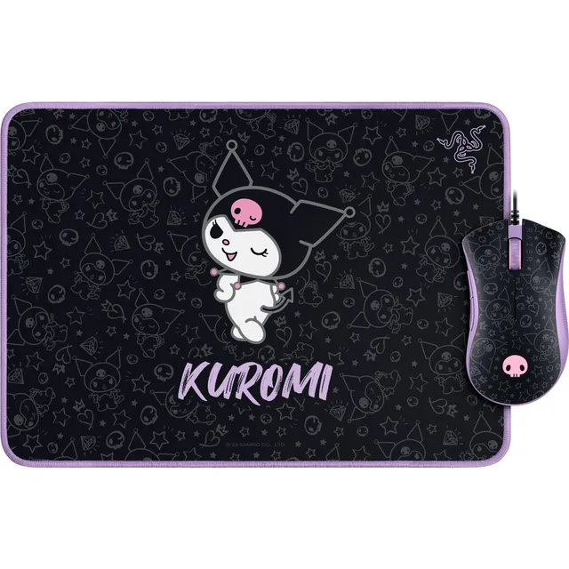 razer-deathadder-essential-gaming-mouse-goliathus-medium-mouse-mat-bundle-kuromi image 1