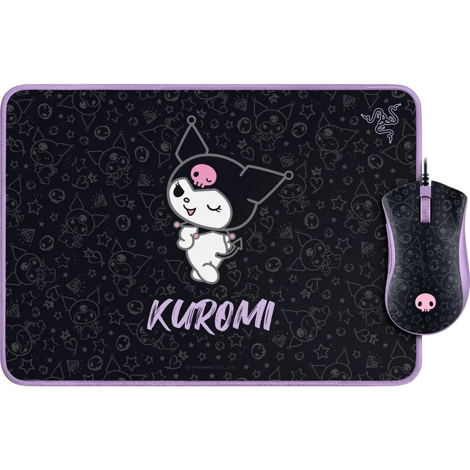 razer-deathadder-essential-gaming-mouse-goliathus-medium-mouse-mat-bundle-kuromi image 1