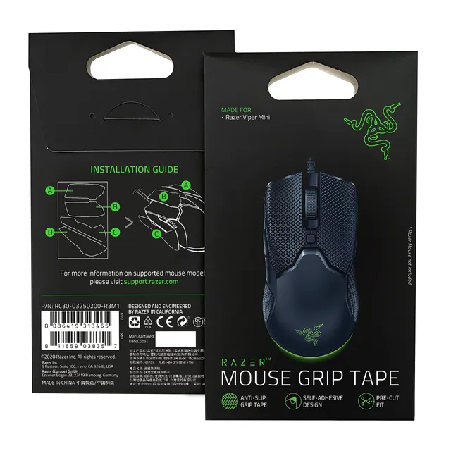 razer-mouse-grip-tape-viper-mini-pre-cut-self-adhesive-anti-slip-polyurethane-gr image 1