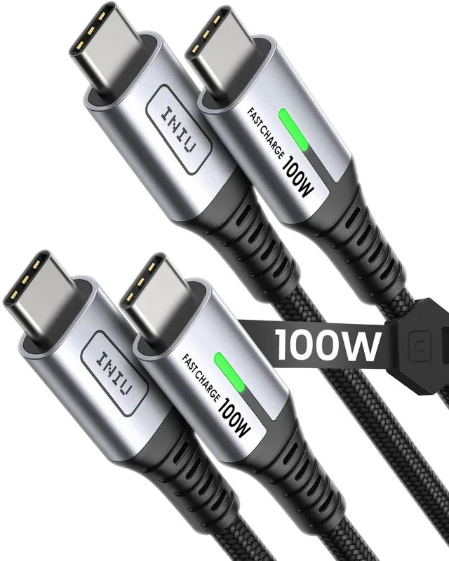 iniu-d5cc-100w-usb-c-to-usb-c-fast-charging-cable-3-3ft-2-pack image 1