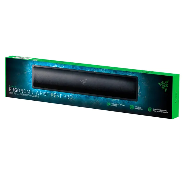 razer-ergonomic-wrist-rest-pro-for-full-sized-keyboards-with-cooling-gel-infused image 1