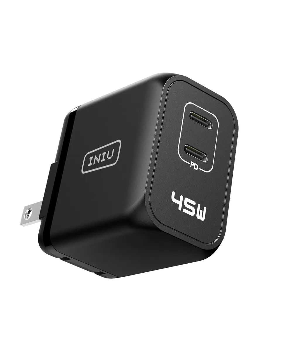 iniu-i622-45w-dual-port-gan-wall-charger-foldable-plug-usb-c-fast-charging-for-i image 1