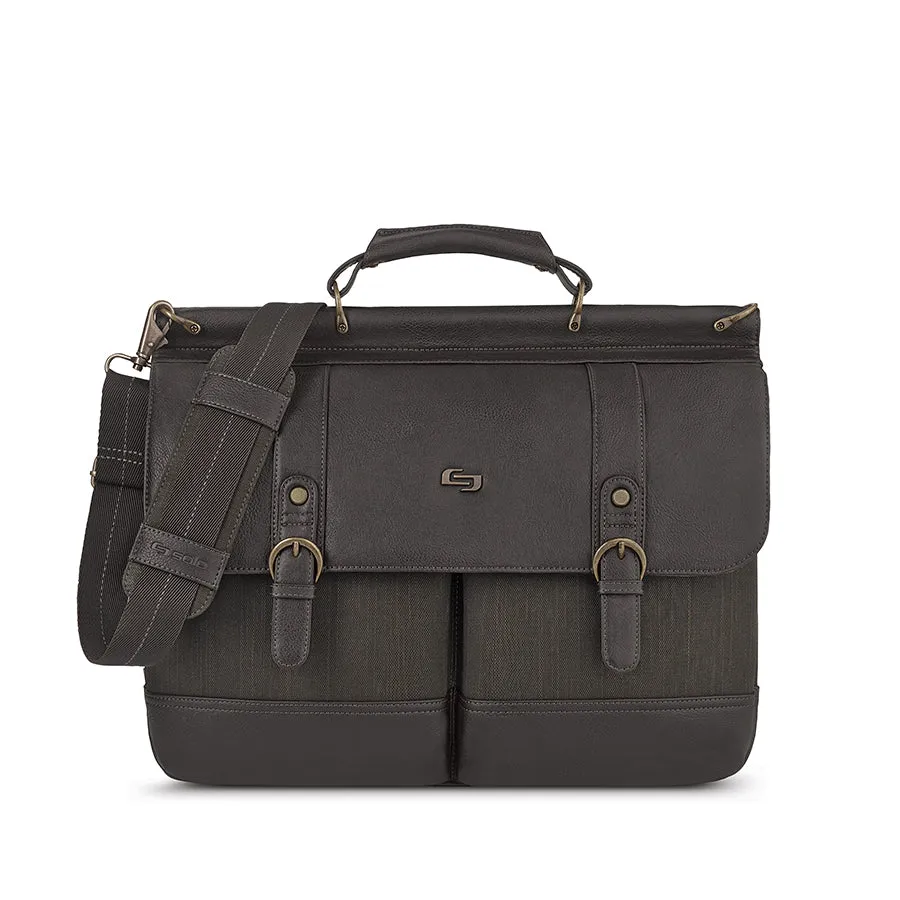 solo-new-york-thompson-briefcase-for-15-6-laptops-with-buckle-closures-and-table image 1