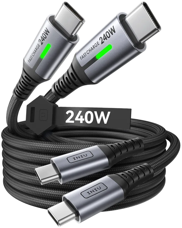 iniu-d7cc-240w-usb-c-to-c-fast-charging-cable-6-6ft-2-pack-pd-fast-charge-for-ip image 1