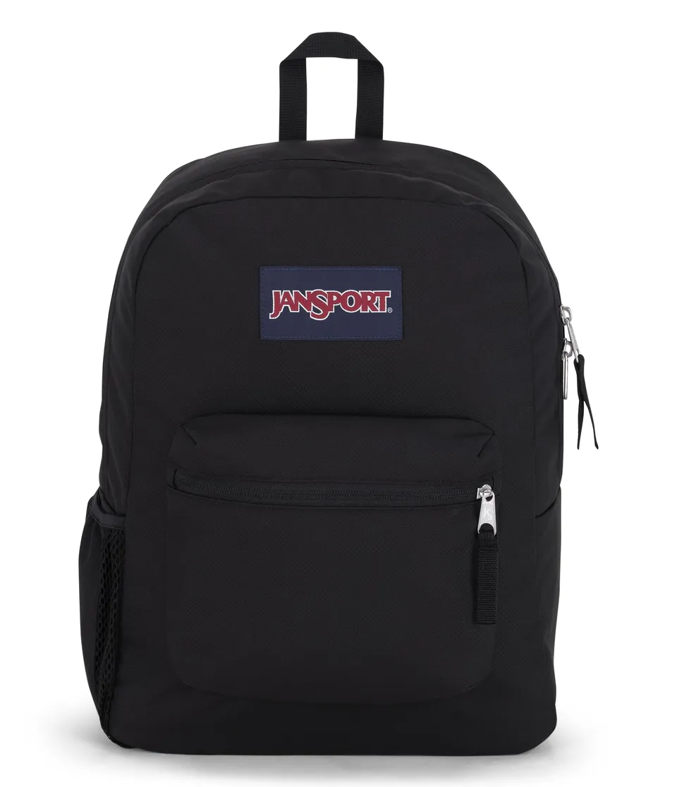 jansport-cross-town-backpack-17-x-12-5-x-6-100-recycled-600d-daypack-with-front- image 1