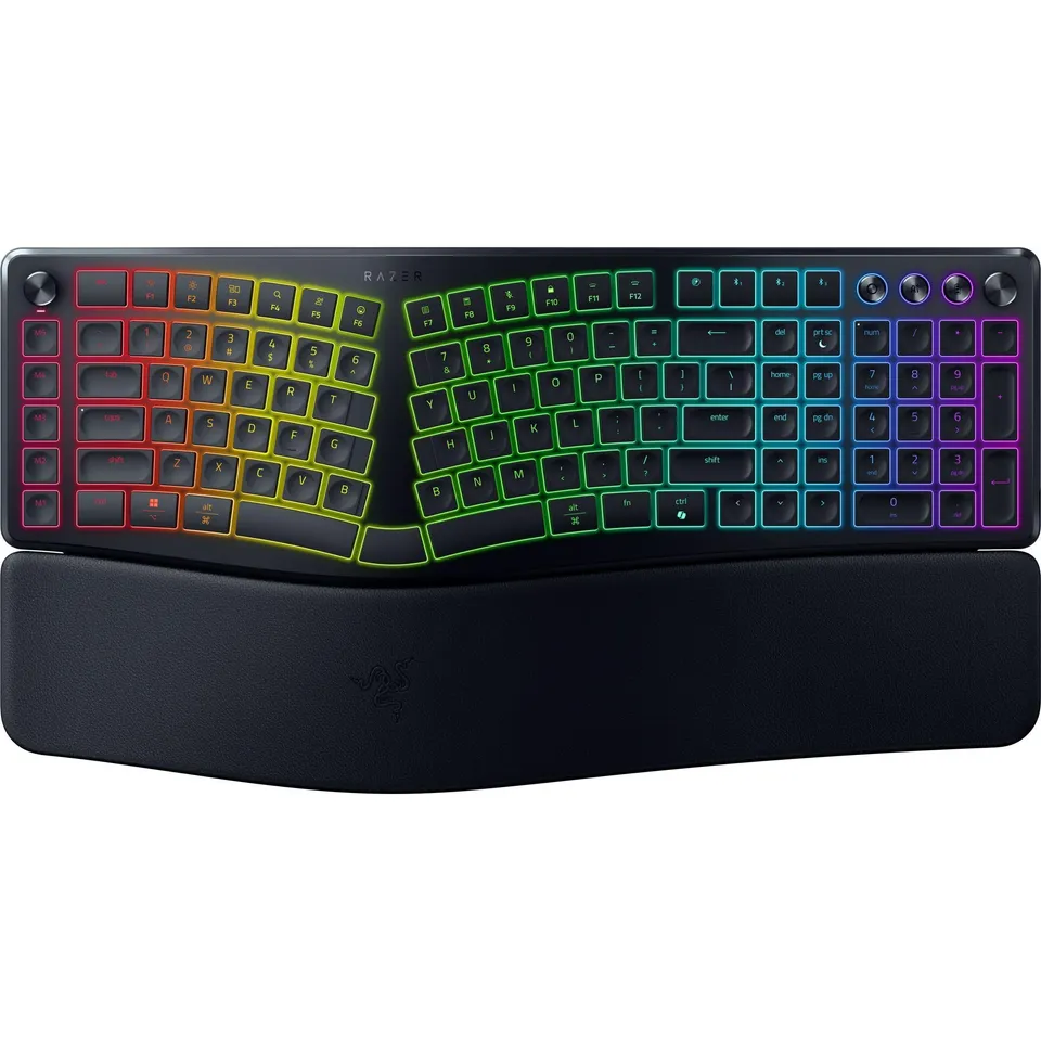 razer-pro-type-ergo-wireless-split-ergonomic-keyboard-adjustable-tilt-wrist-rest image 1