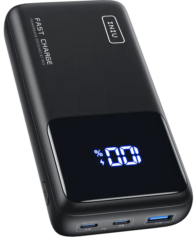 iniu-b63-power-bank-100w-25-000mah-portable-charger-usb-c-in-out-fast-charging-f image 1
