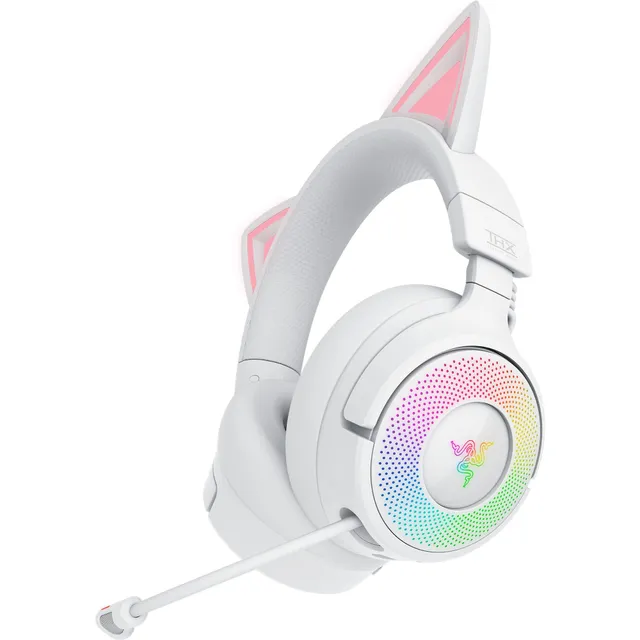 razer-kraken-kitty-v3-pro-wireless-rgb-gaming-headset-white-chroma-rgb-kitty-ear image 1