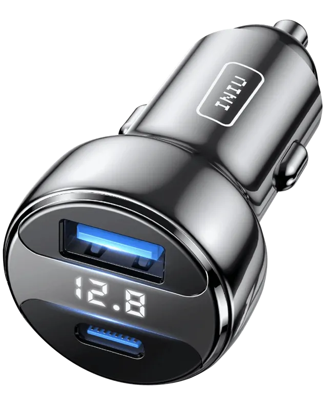 iniu-i711-2-port-66w-ultra-fast-car-charger-pd-3-0-usb-c-qc-4-0-laptop-charging- image 1