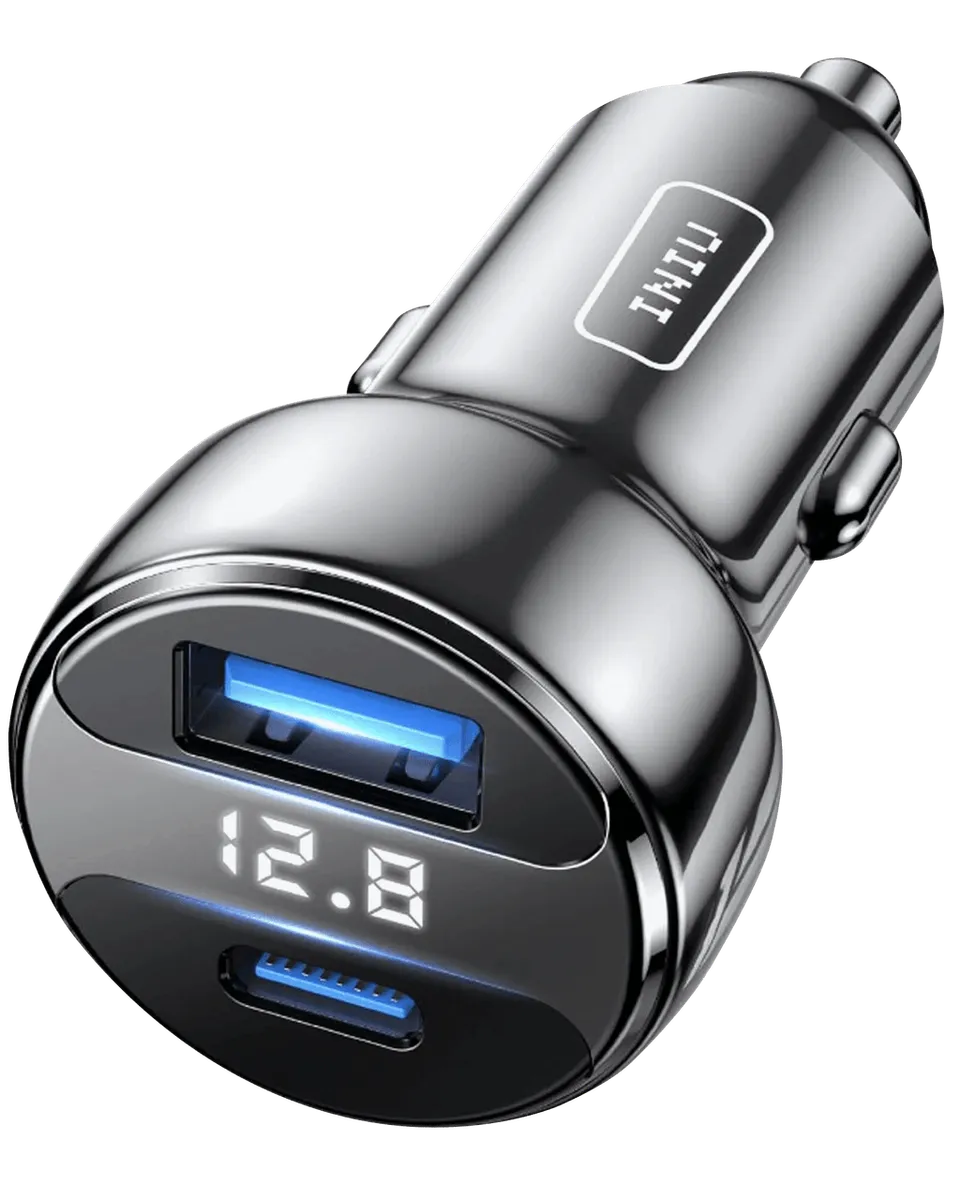 iniu-i711-2-port-66w-ultra-fast-car-charger-pd-3-0-usb-c-qc-4-0-laptop-charging- image 1