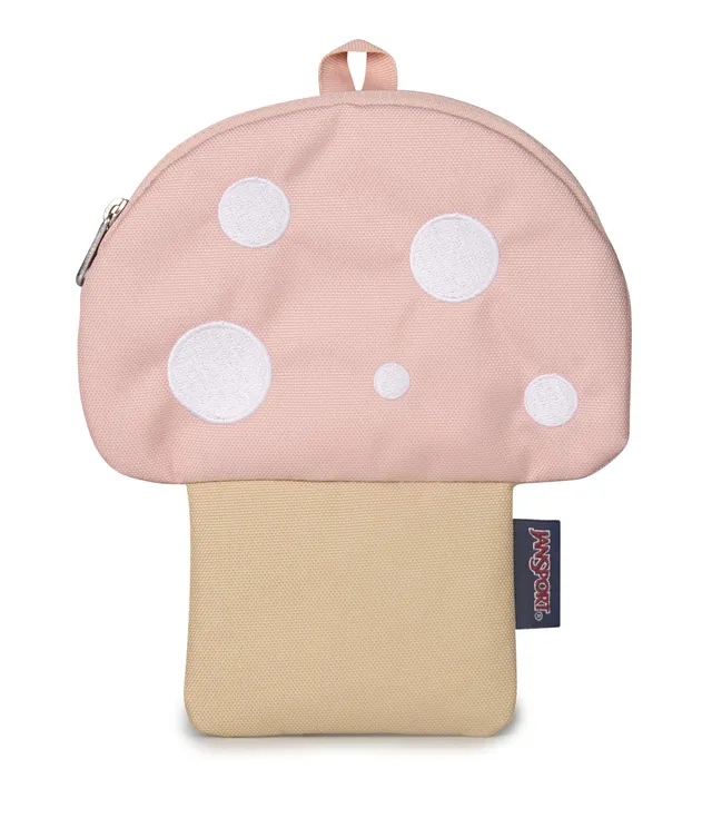 jansport-mushroom-coin-purse-toadstool-zipper-pouch-with-backpack-clip-6-9-x-3-5 image 1