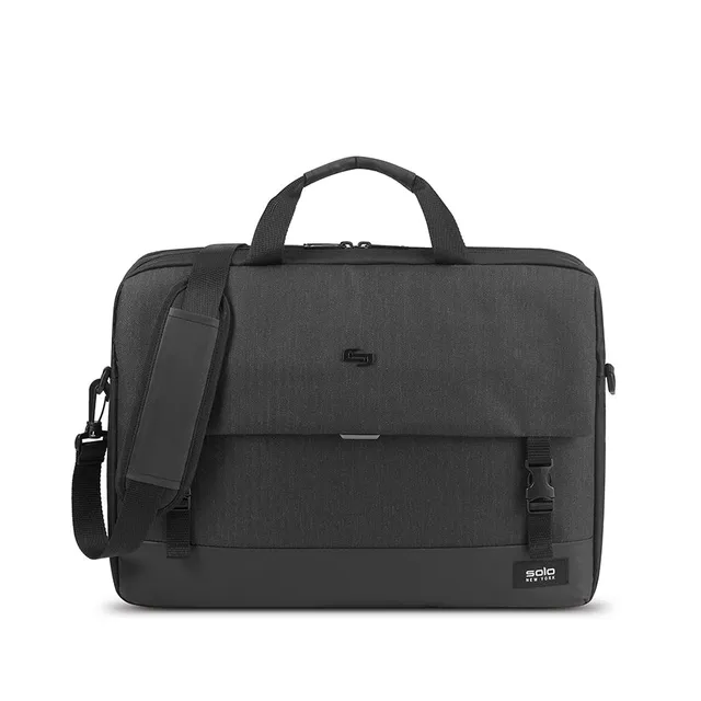 solo-new-york-notch-briefcase-padded-15-6-laptop-briefcase-with-luggage-pass-thr image 1