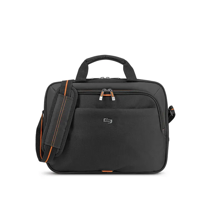 solo-new-york-ace-slim-brief-briefcase-with-padded-15-6-laptop-compartment-and-l image 1