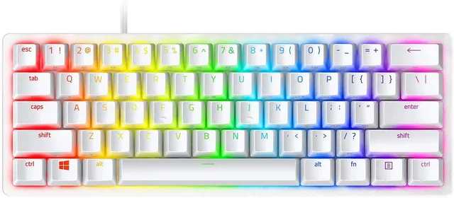 razer-huntsman-mini-60-gaming-keyboard-white-linear-optical-switches-aluminum-to image 1