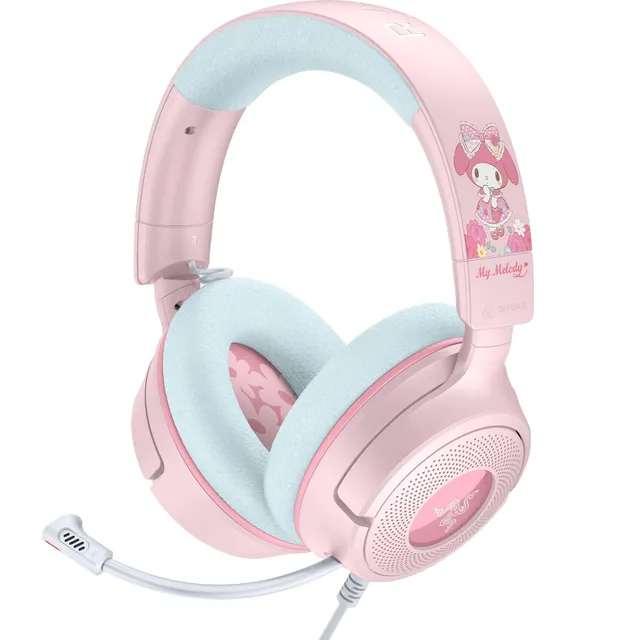 razer-kraken-v4-x-wired-gaming-headset-my-melody-edition-with-triforce-40mm-driv image 1