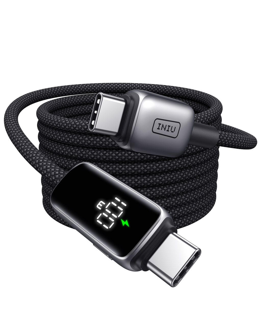 iniu-100w-usb-c-to-usb-c-fast-charging-cable-with-digital-wattage-display-smart- image 1