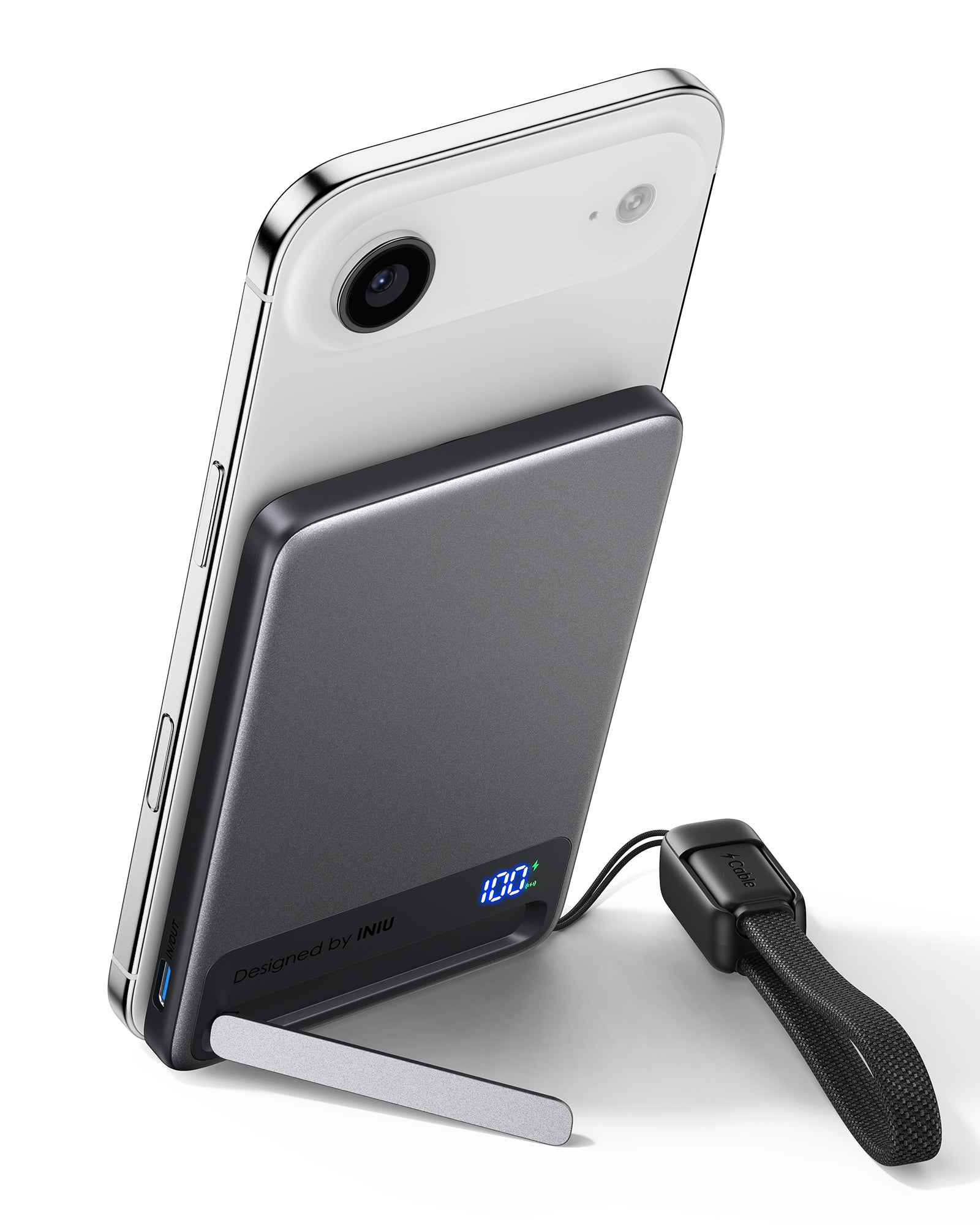 iniu-qi2-magnetic-5000mah-slimmest-portable-power-bank-with-built-in-lanyard-cab image 3