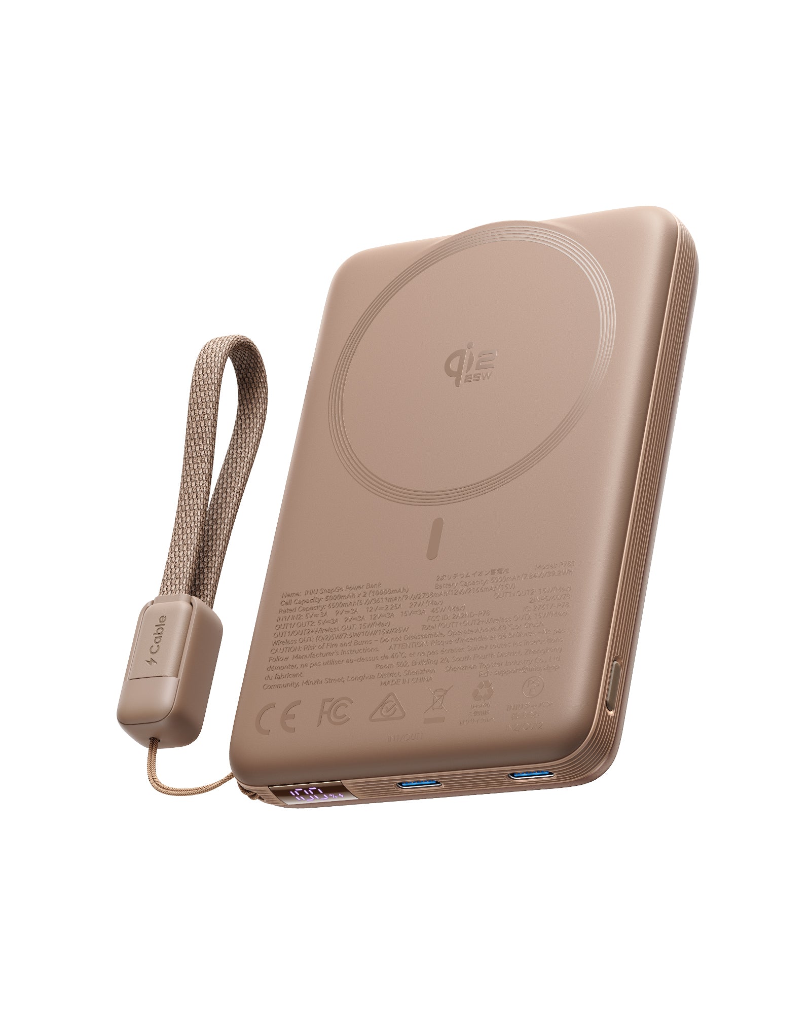 iniu-snapgo-air-10000mah-magnetic-power-bank-qi2-2-25w-wireless-45w-usb-c-gocord image 3