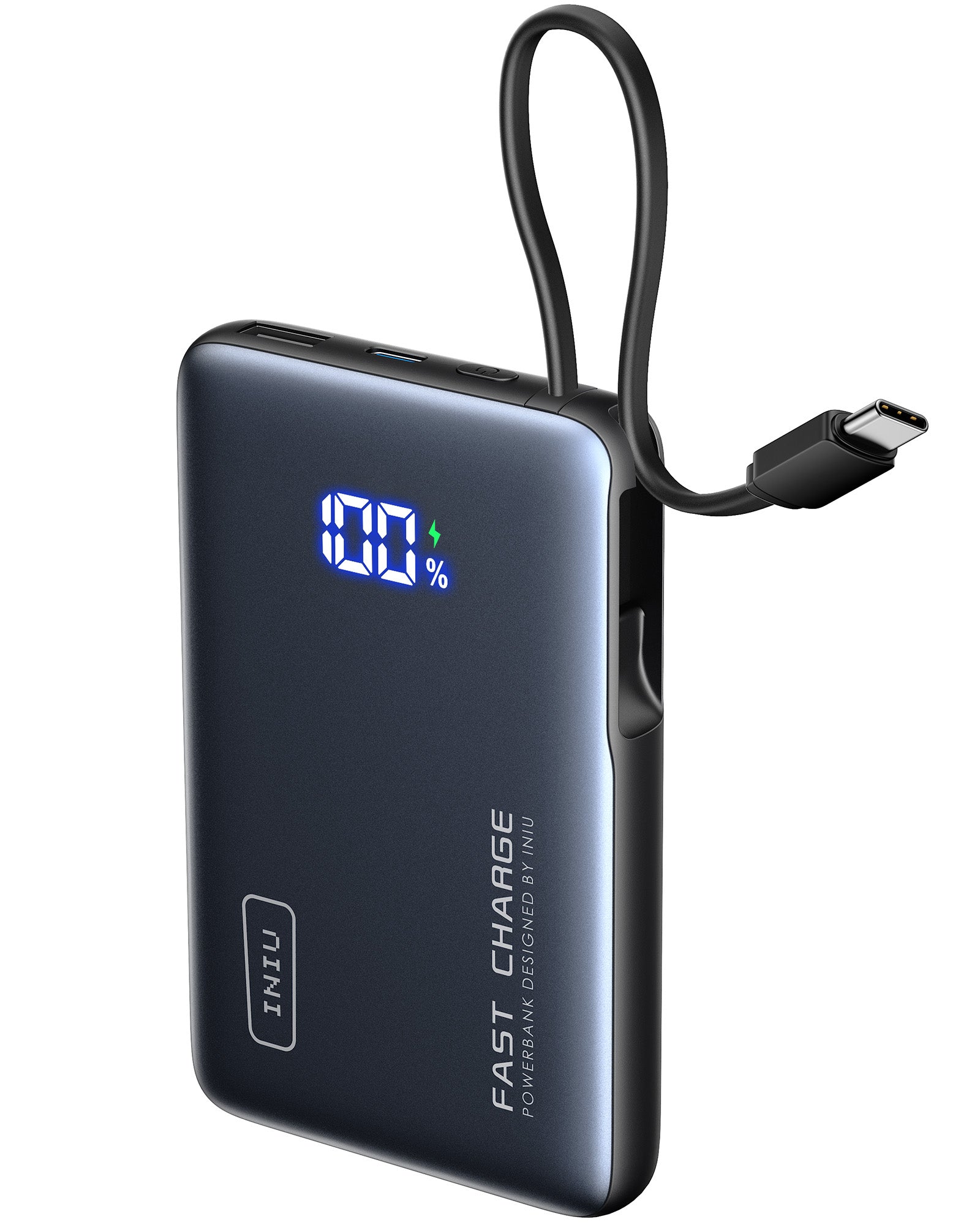 iniu-10000mah-pd-20w-compact-portable-power-bank-with-built-in-usb-c-cable image 3