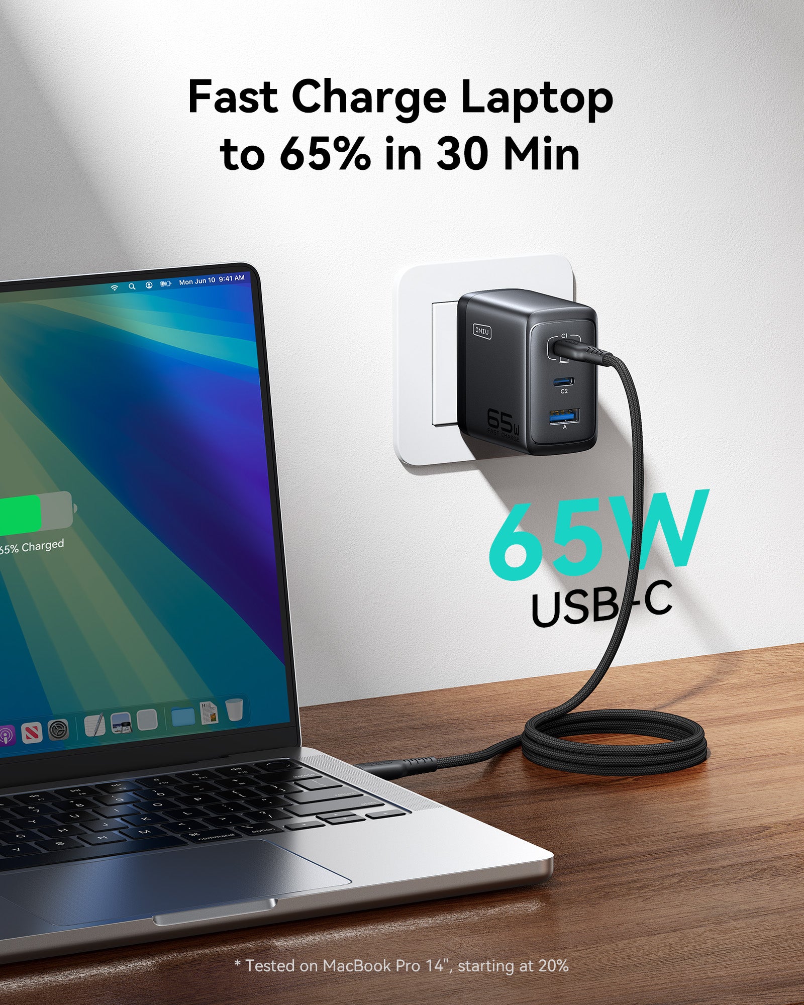 iniu-a21-65w-3-port-gan-wall-charger-usb-c-fast-charging-for-laptop-tablet-phone image 3