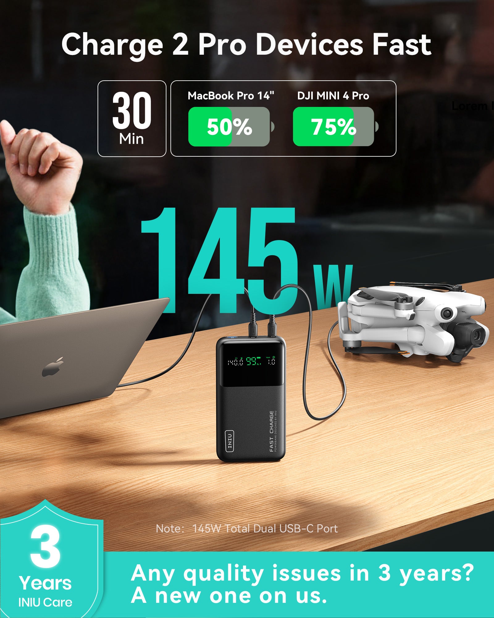 iniu-cougar-p64-25000mah-140w-fast-charging-power-bank image 7