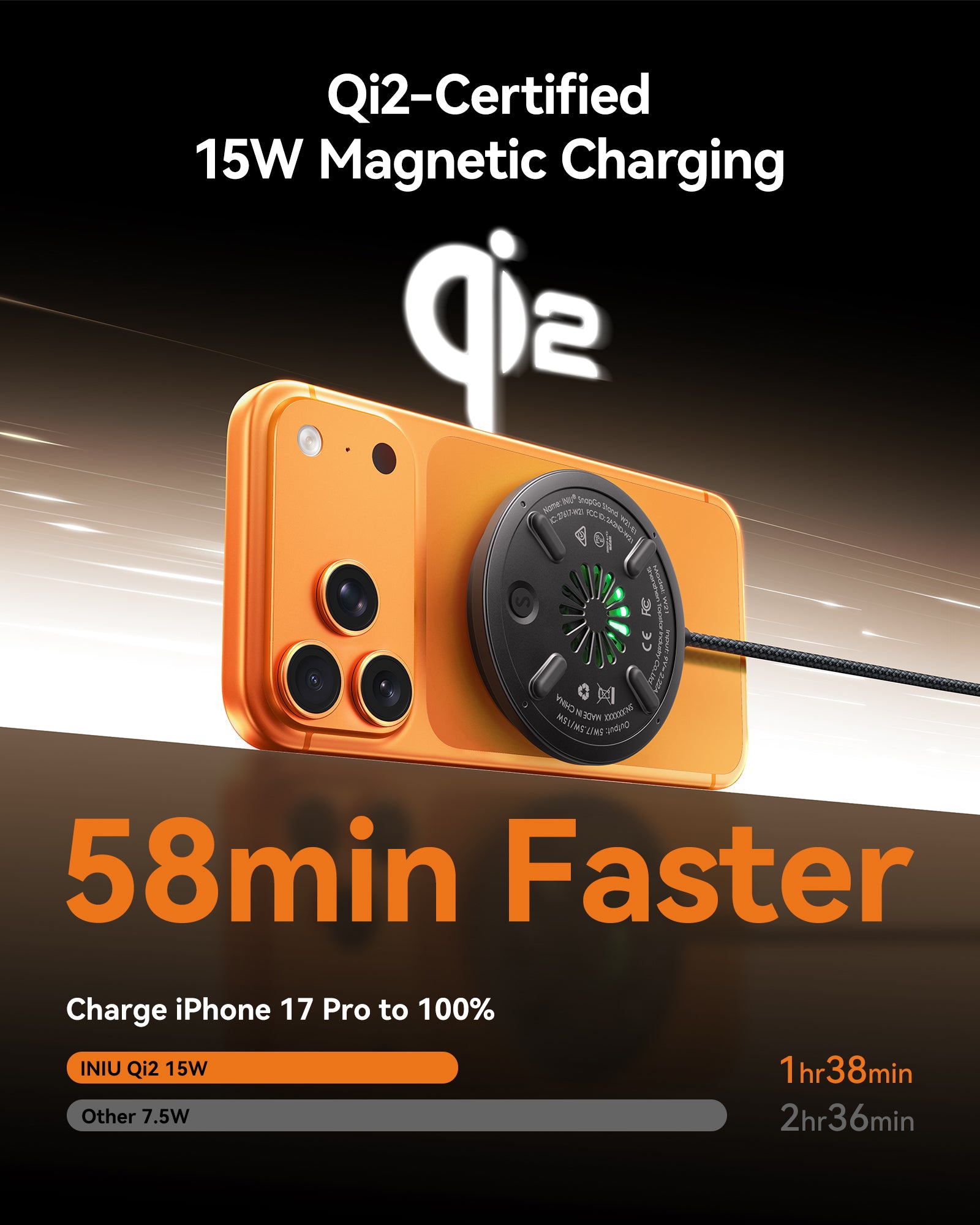 iniu-snapgo-w11-qi2-15w-magnetic-led-wireless-charger image 3