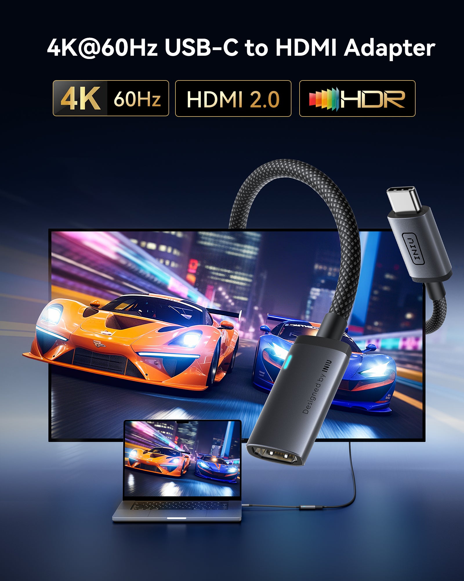 iniu-c60-usb-c-to-hdmi-adapter-4k-60hz-3-mode-display-converter-for-iphone-15-ma image 3