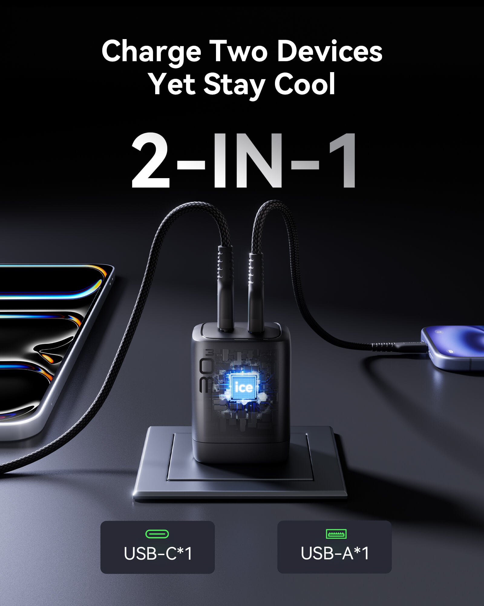 iniu-a12-30w-dual-port-fast-wall-charger-gan-foldable-plug-dual-device-charging- image 5