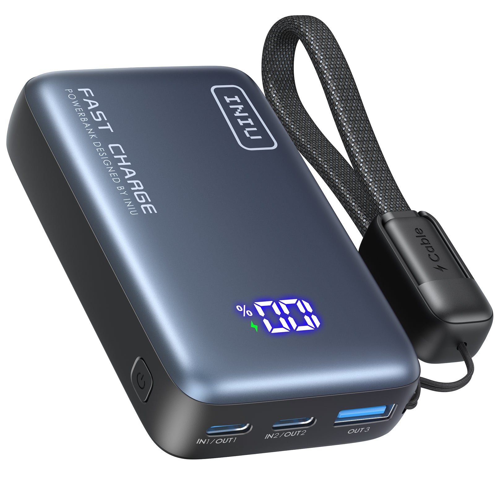 iniu-10000mah-pd-45w-palm-size-portable-power-bank-with-built-in-usb-c-cable image 4