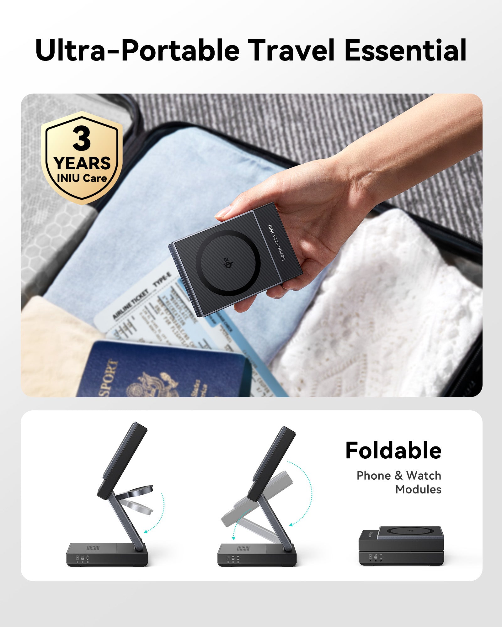 iniu-wm311-qi2-15w-magnetic-wireless-charging-stand-3-in-1-foldable-charger-for- image 5