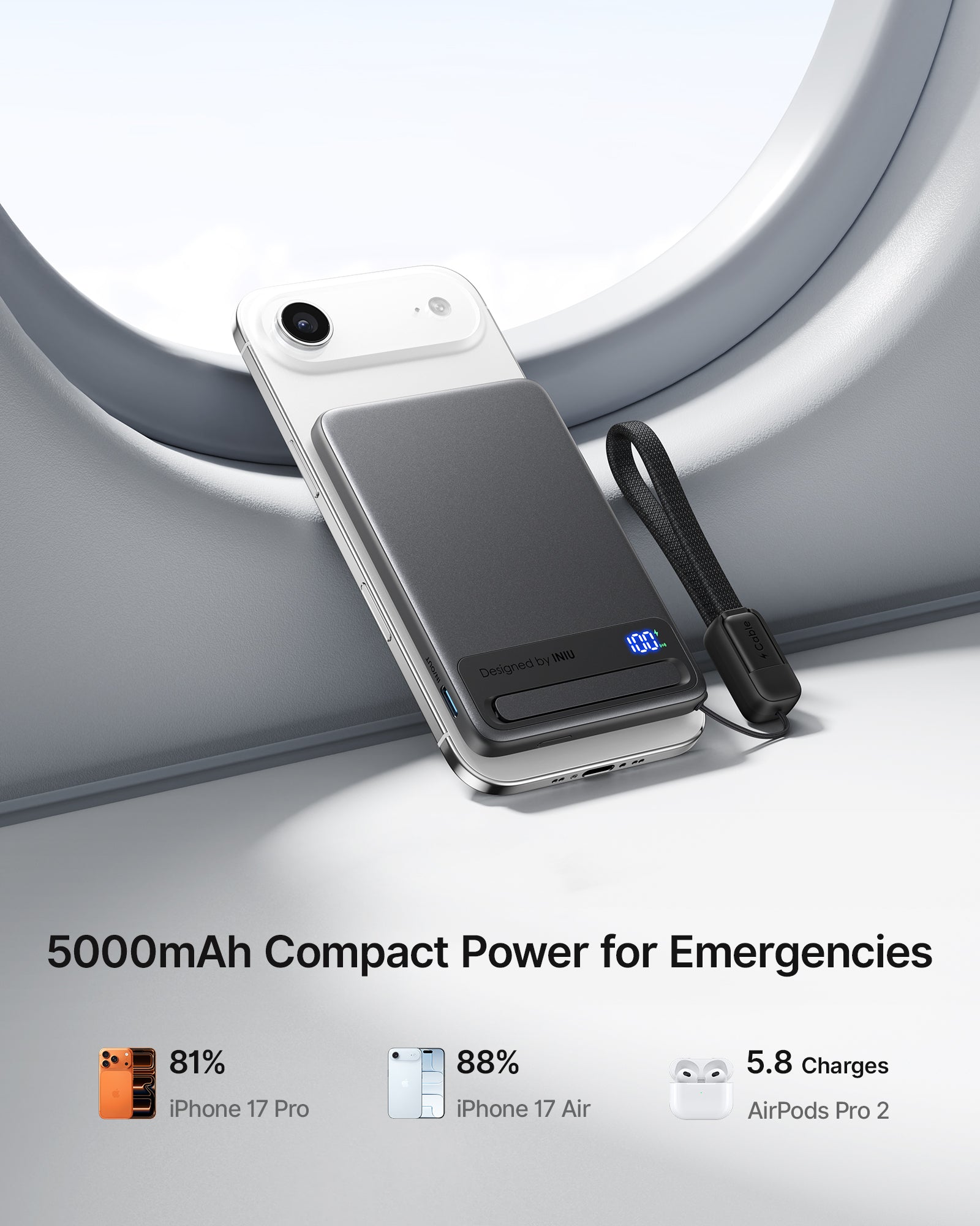 iniu-qi2-magnetic-5000mah-slimmest-portable-power-bank-with-built-in-lanyard-cab image 8