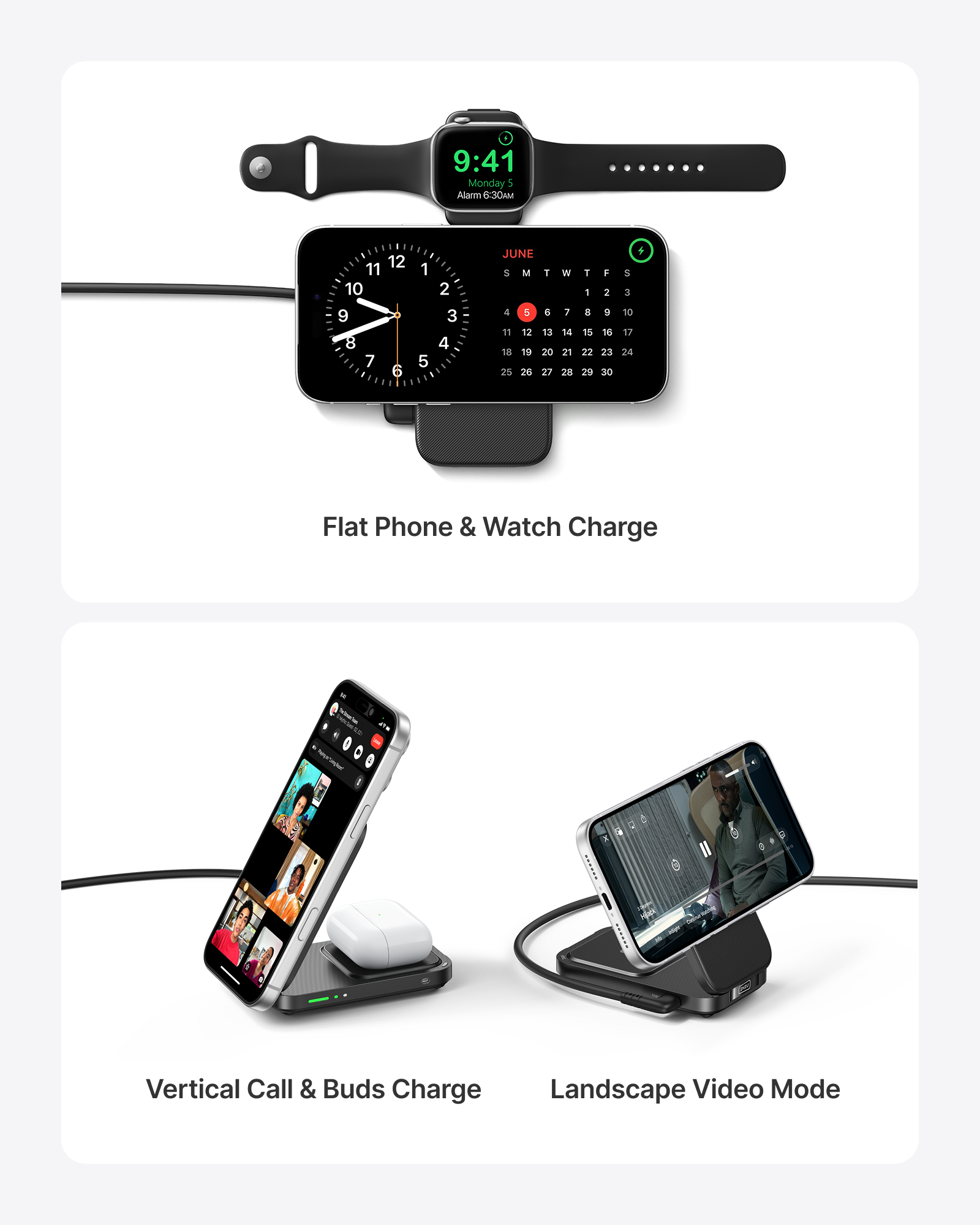 iniu-snapgo-w31-qi2-15w-3-in-1-magnetic-foldable-wireless-charger image 6