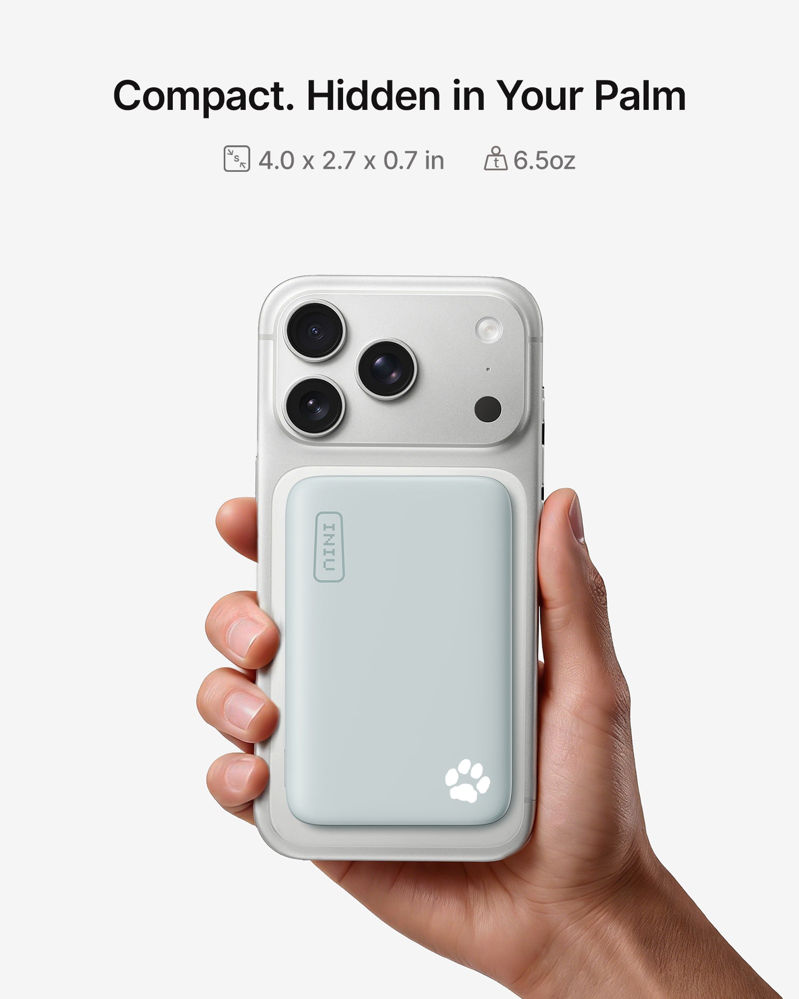 iniu-snapgo-p771-qi2-2-25w-magnetic-power-bank-10000mah-portable-charger-with-te image 6