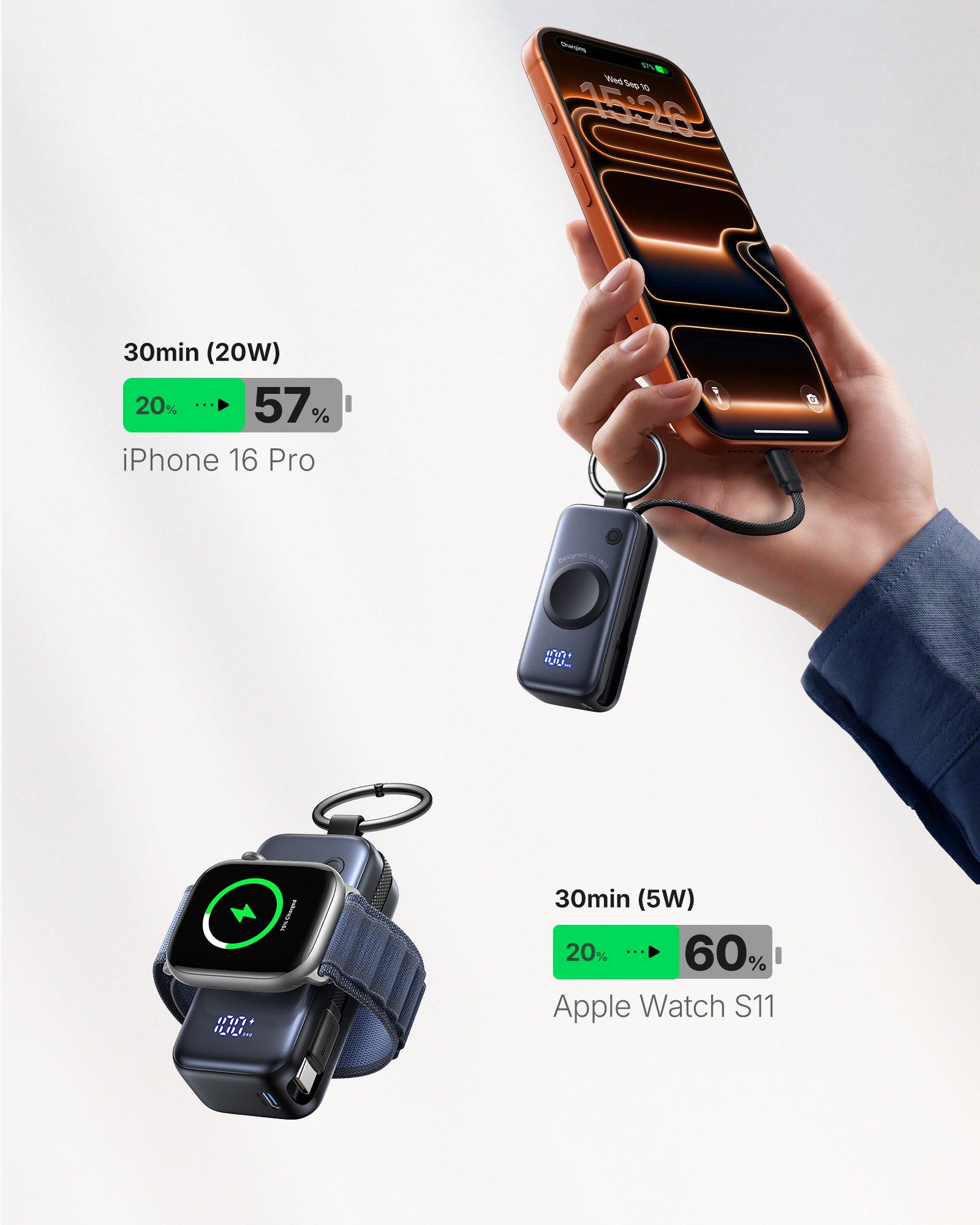 iniu-snapgo-p81-5000mah-5w-keychain-power-bank-for-apple-watch image 5
