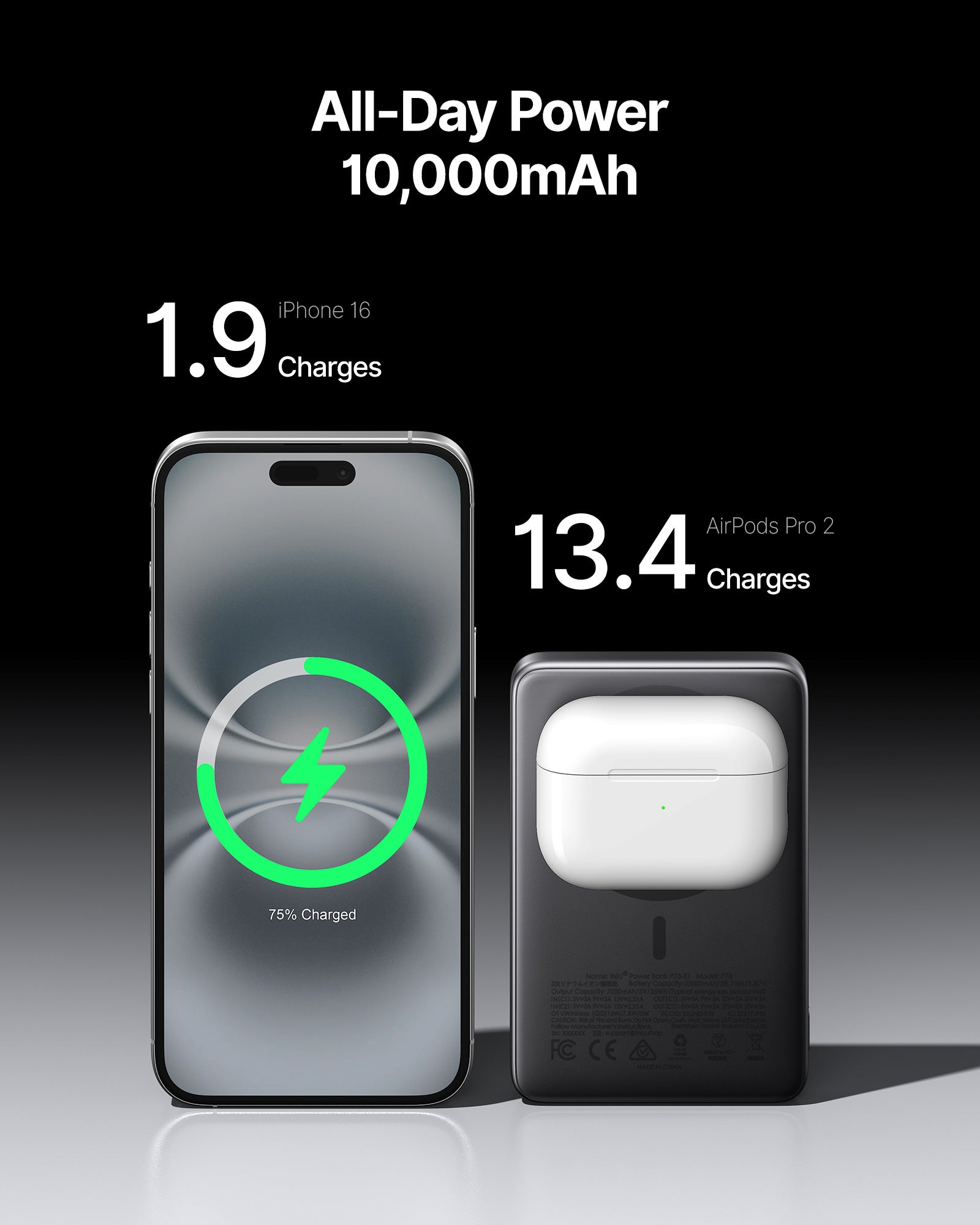 iniu-snapgo-p73-qi2-15w-magnetic-slim-power-bank-10000mah-0-5in-slim-body-qi2-wi image 8