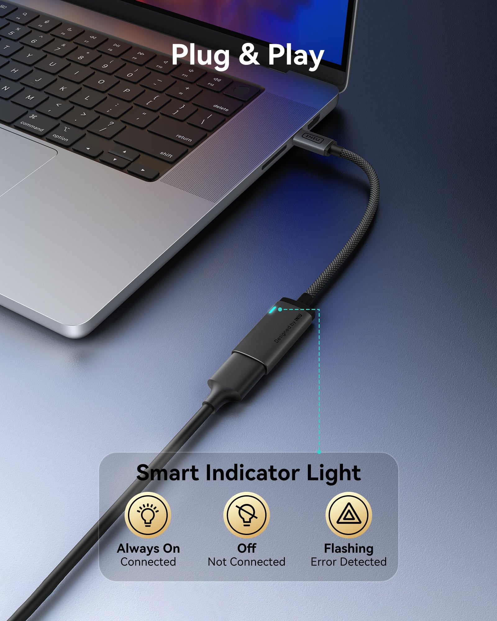 iniu-c60-usb-c-to-hdmi-adapter-4k-60hz-3-mode-display-converter-for-iphone-15-ma image 7