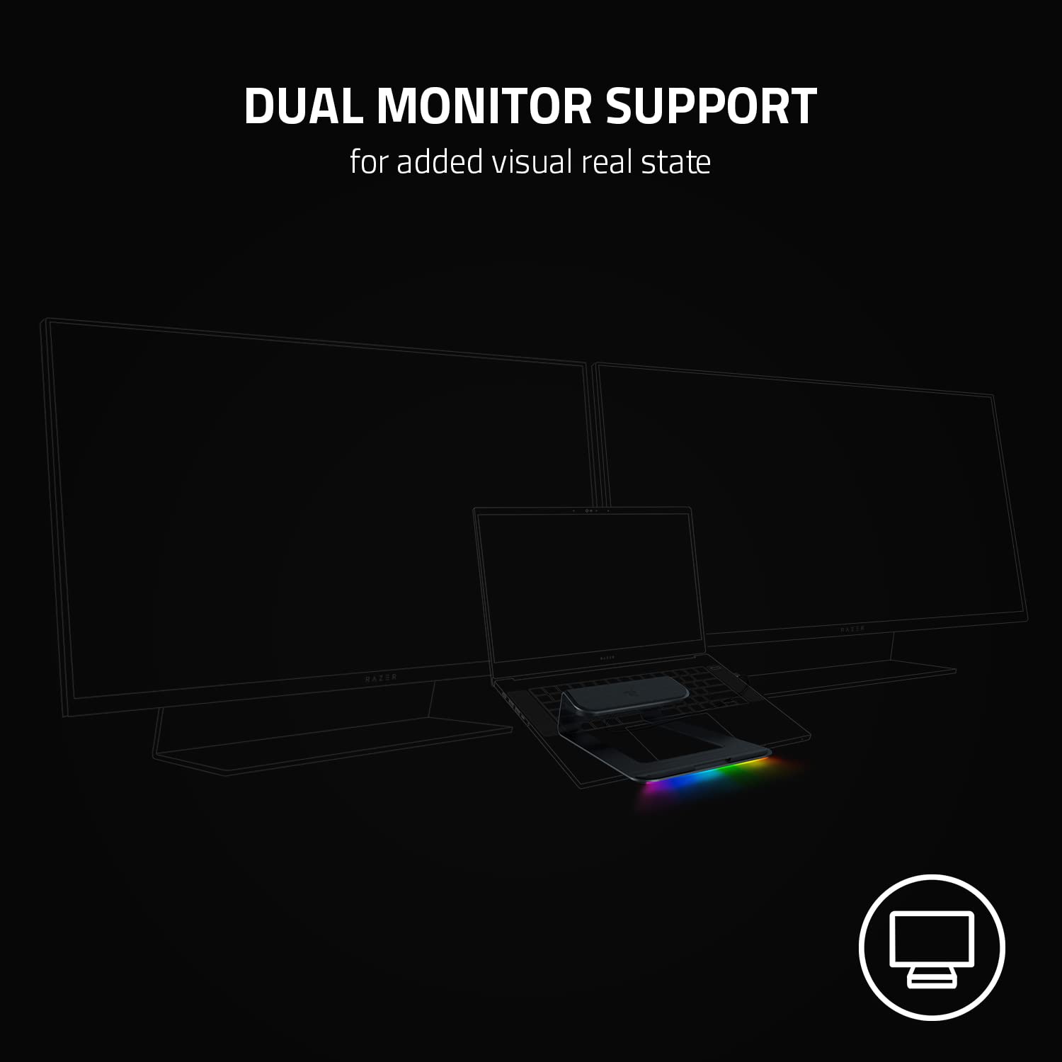 razer-laptop-stand-chroma-v2-usb-c-hub-laptop-stand-with-4k-hdmi-2-usb-a-100w-pd image 6