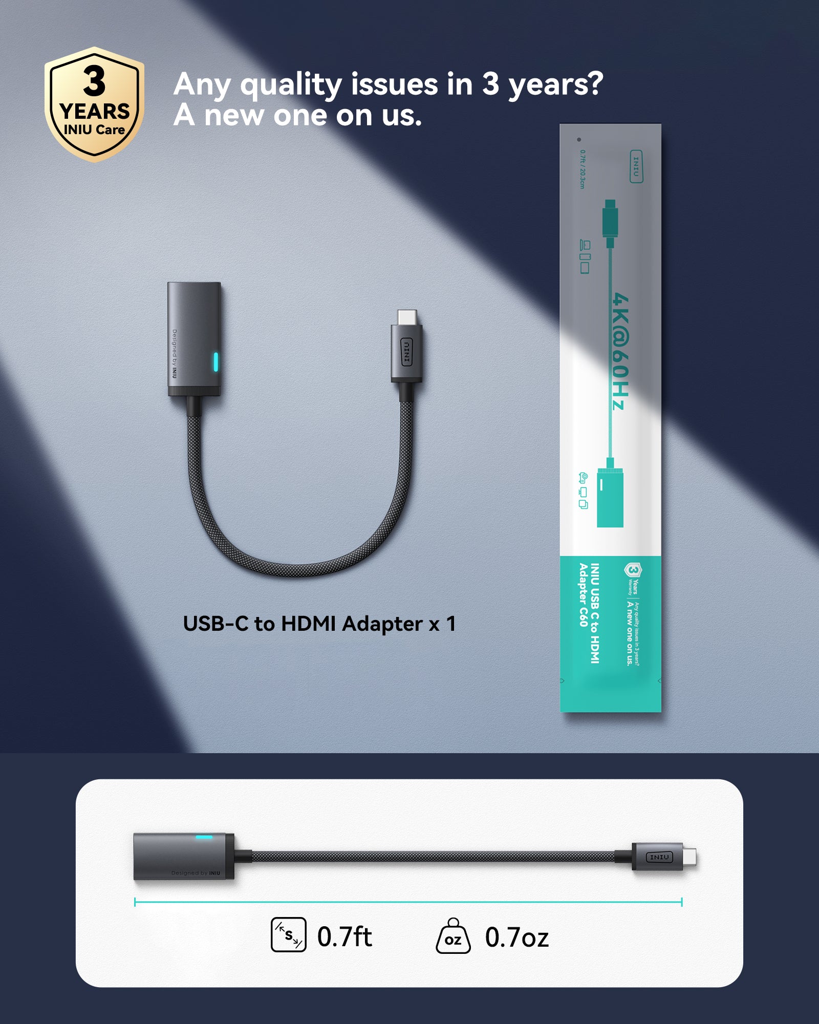 iniu-c60-usb-c-to-hdmi-adapter-4k-60hz-3-mode-display-converter-for-iphone-15-ma image 8