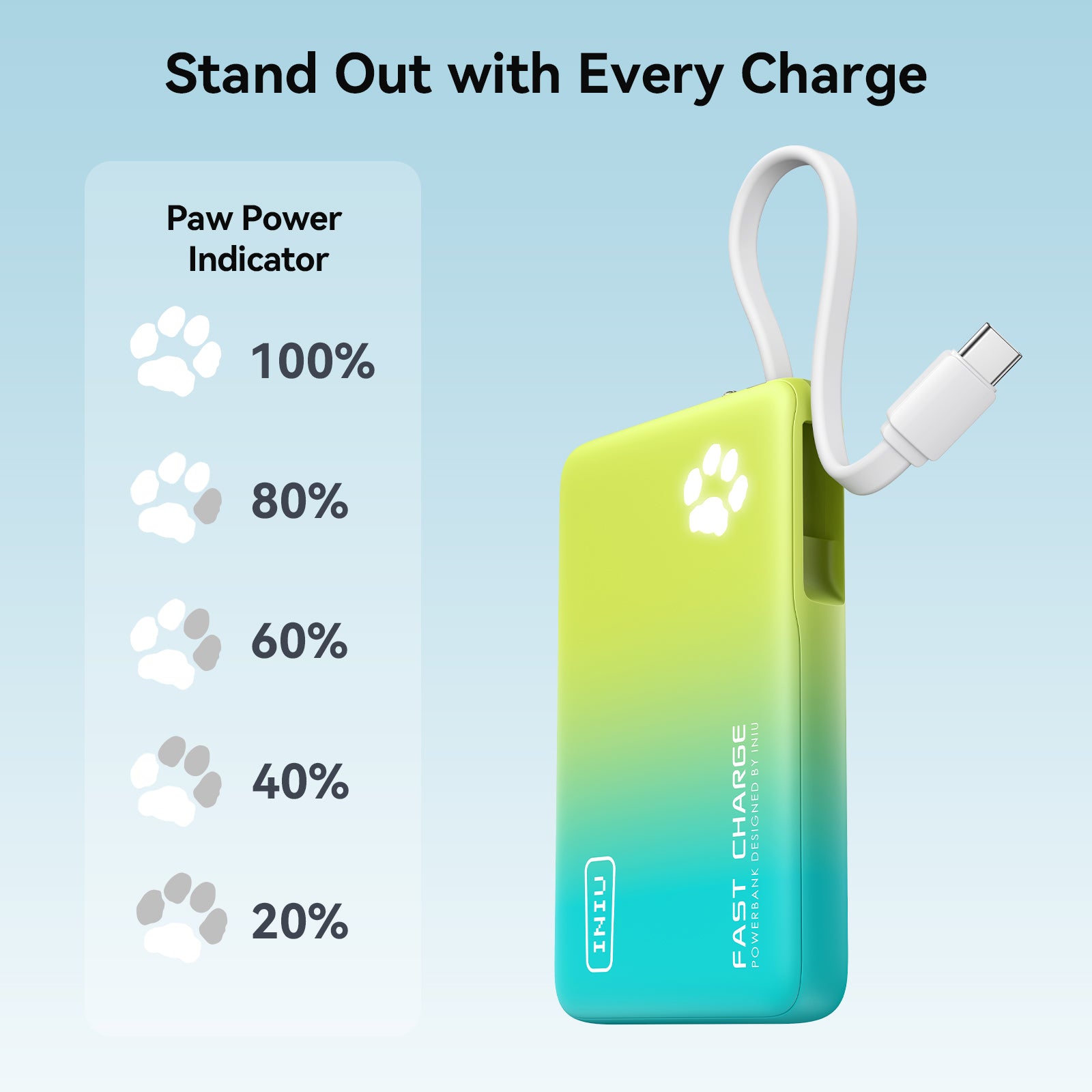 iniu-pawsible-p41l-power-bank-with-built-in-cable-slimmest-45w-10000mah-usb-c-ch image 8