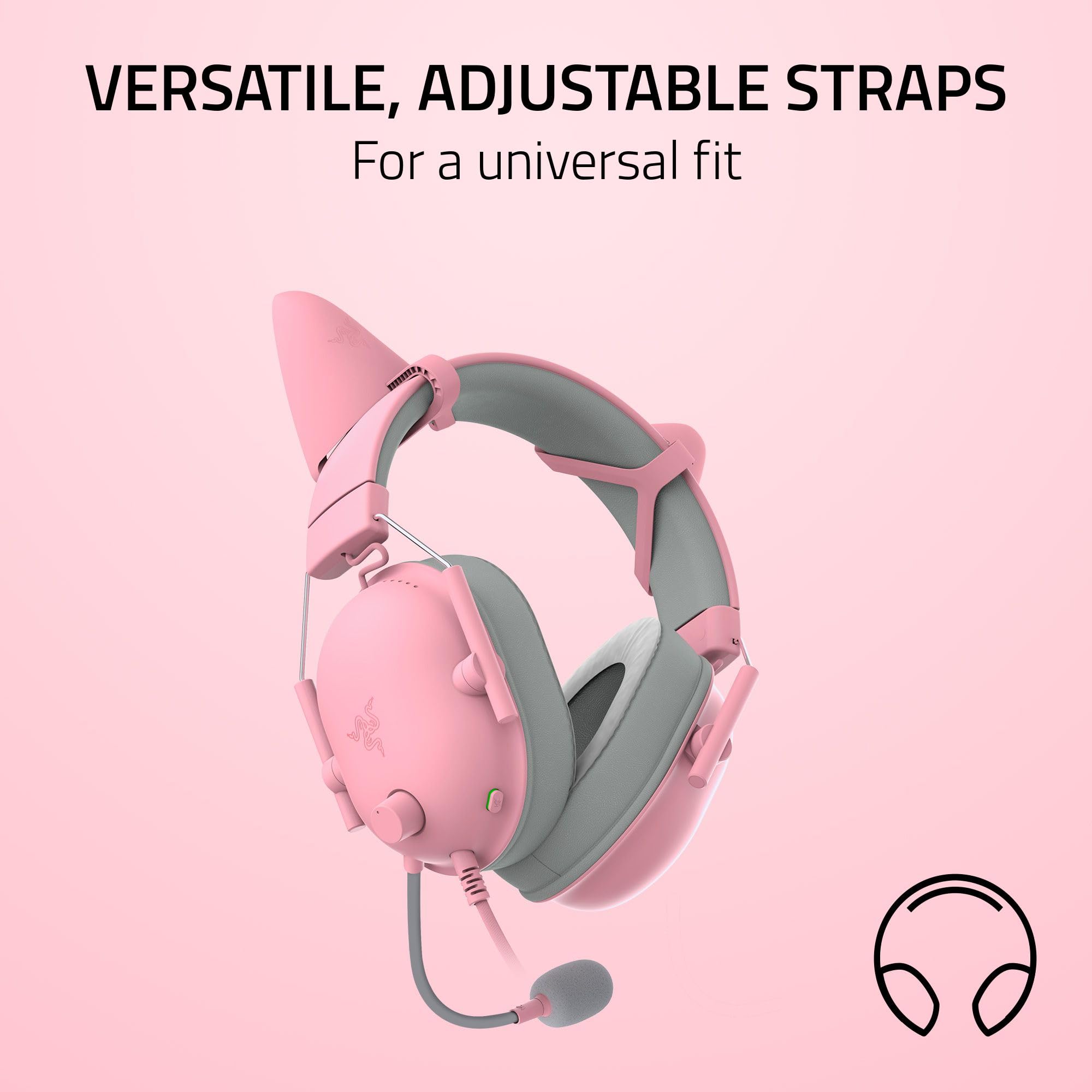 razer-kitty-ears-v2-clip-on-headset-accessory-universal-fit-adjustable-straps-li image 3