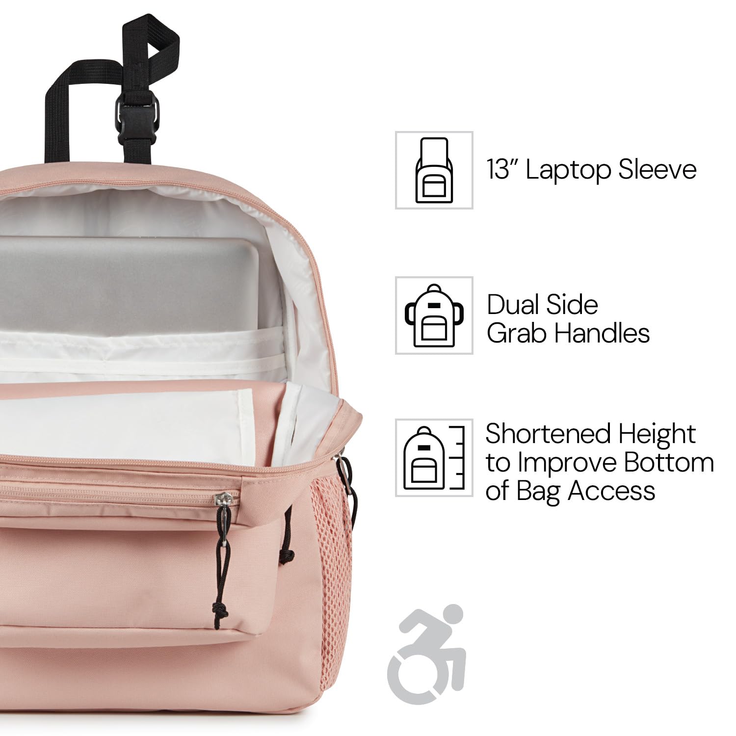 jansport-central-adaptive-backpack-red-multi-hippie-days-wheelchair-walker-compa image 2
