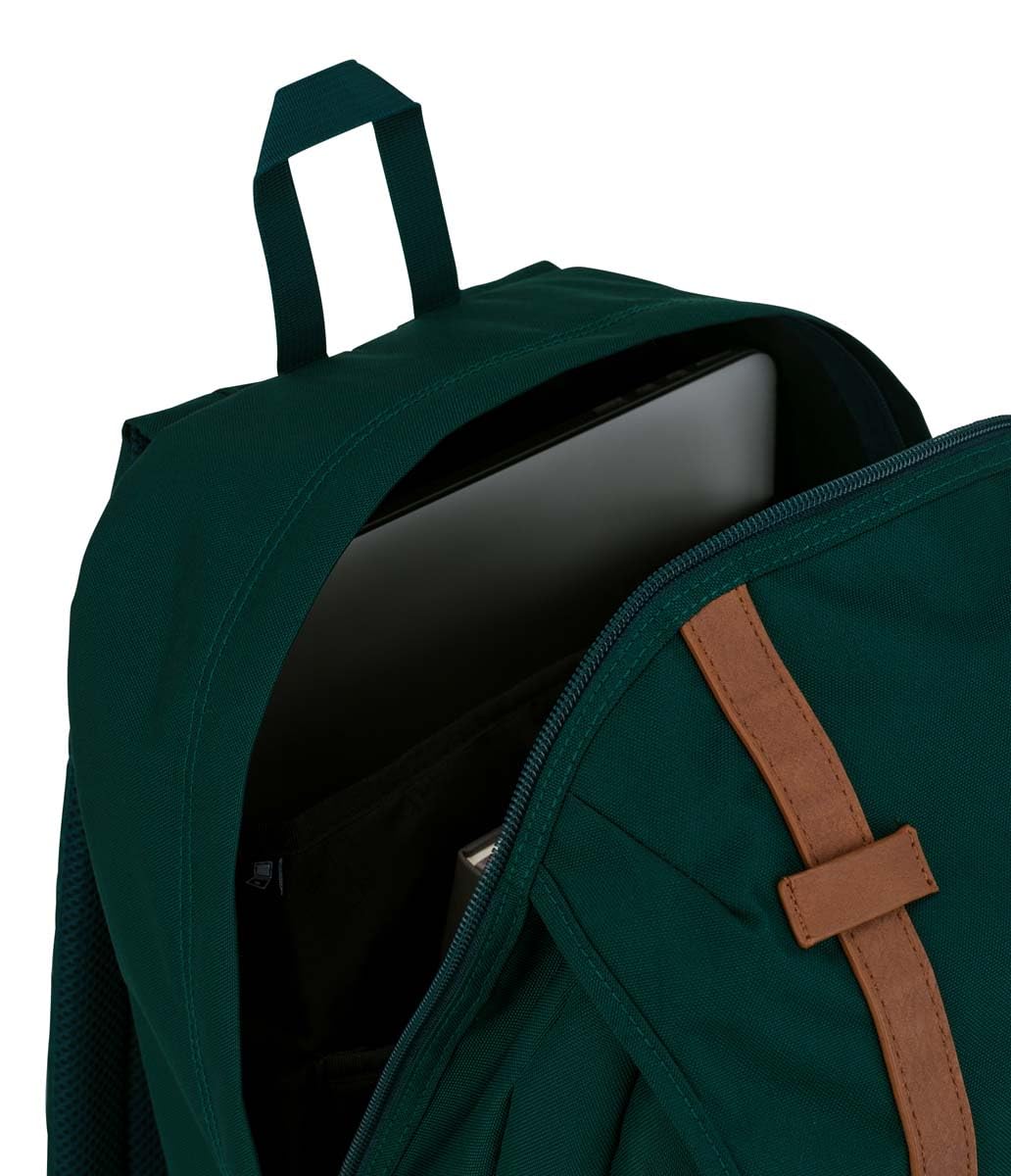 jansport-cortlandt-15-inch-laptop-backpack-with-vegan-leather-bottom-deep-junipe image 7